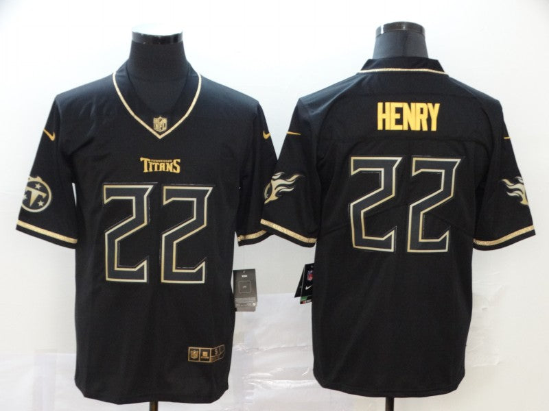 Men's Tennessee Titans Derrick Henry #22 Black Game Jersey1