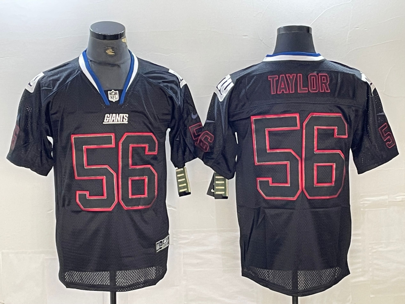 Men's New York Giants Lawrence Taylor #56 Black Player Jersey1
