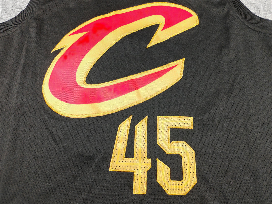 Men's Cleveland Cavaliers Donovan Mitchell #45 Black Swingman Jersey1 - Statement Edition