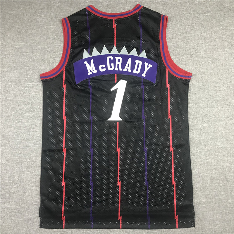 Men's Toronto Raptors Tracy McGrady 1998-99 Black Hardwood Classics Swingman Jersey1