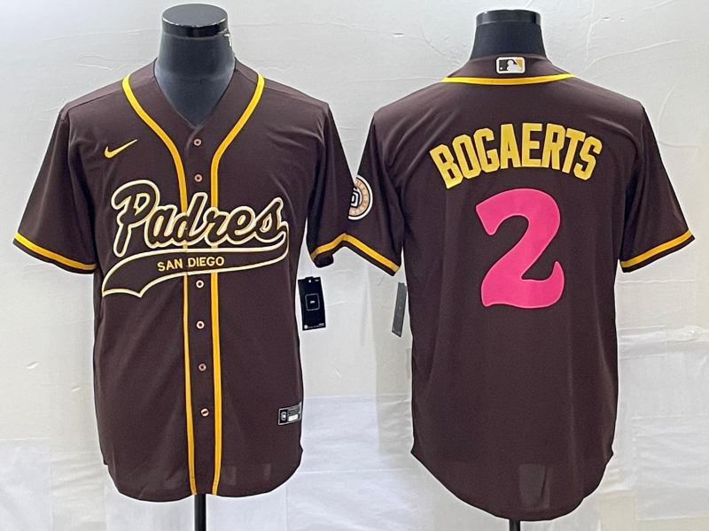 Men's San Diego Padres Xander Bogaerts #2 Brown Replica Player Jersey1 Joint Edition