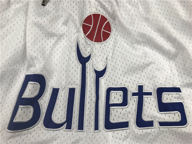 Men's Washington Wizards White Basketball Shorts1