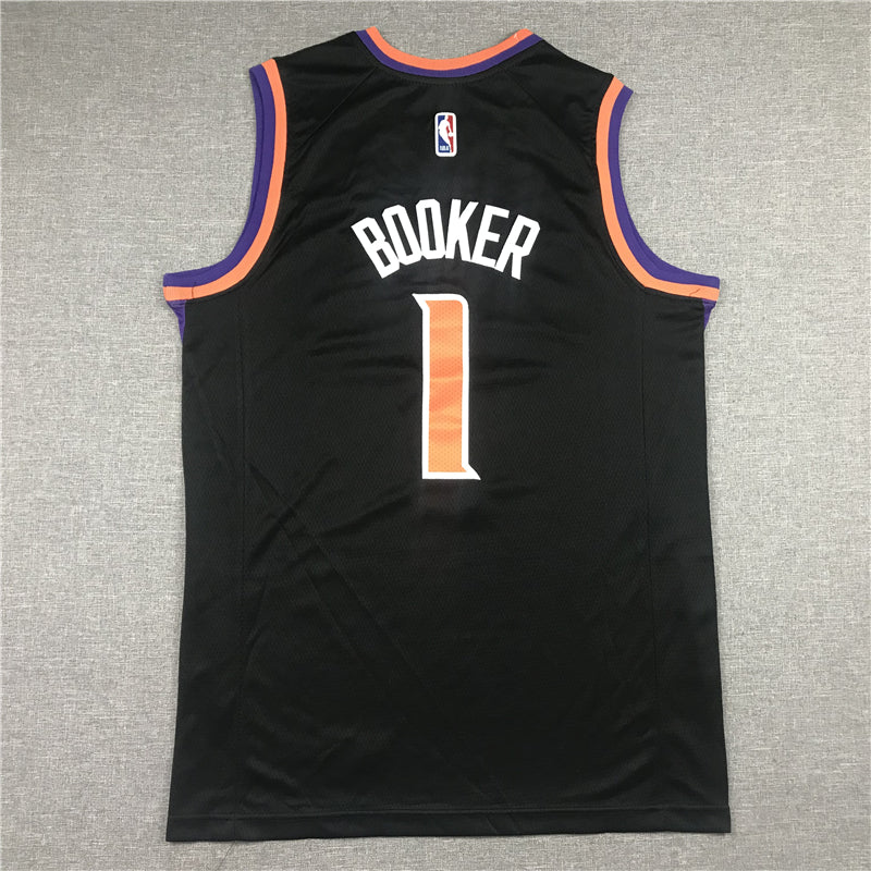 Men's Phoenix Suns Devin Booker #1 NBA Black Replica Jersey1 - City Edition