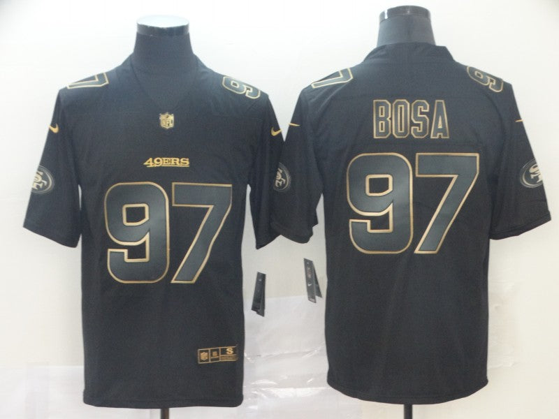 Men's San Francisco 49ers #97 Nick Bosa Black Player Game Jersey1