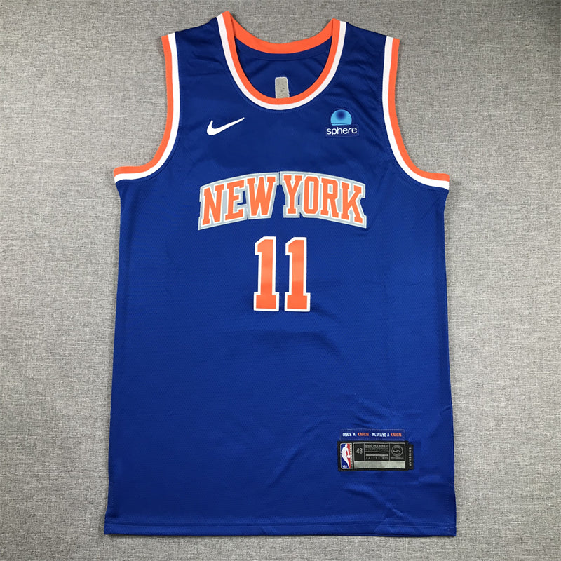 Men's New York Knicks Jalen Brunson #11 Blue Swingman Jersey1 - Icon Edition