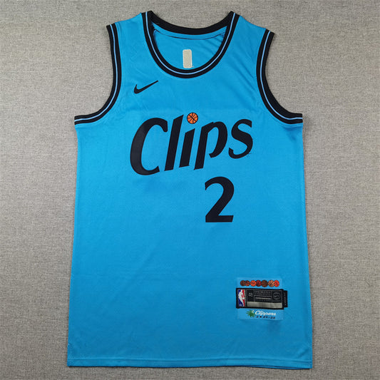 Men's LA Clippers Kawhi Leonard #2 Light Blue 2024/25 Swingman Player Jersey1 - City Edition