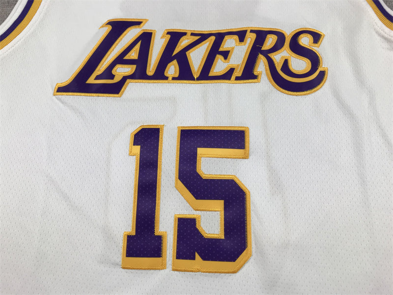 Men's Los Angeles Lakers Austin Reaves #15 White 2022/23 Swingman Jersey1 - Association Edition