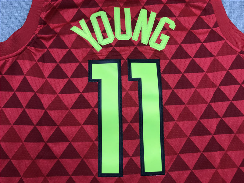 Men's Atlanta Hawks Trae Young #11 NBA Red Swingman Jersey1
