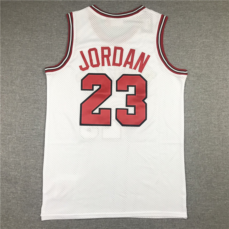 Men's Chicago Bulls Michael Jordan White 1984-85 Hardwood Classics Jersey1