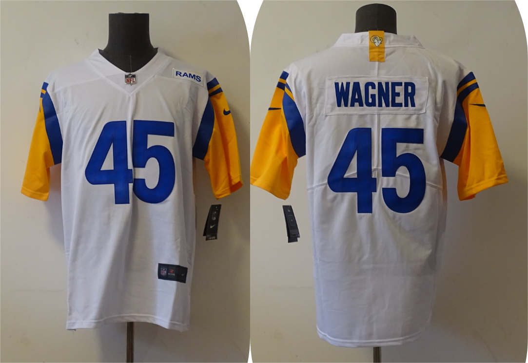 Men's Los Angeles Rams Bobby Wagner #45 White Game Jersey1