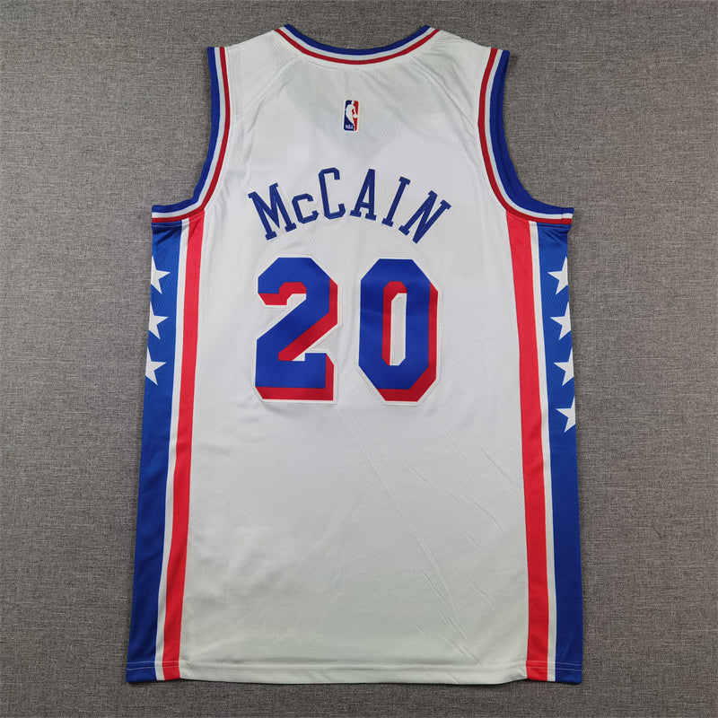 Men's Philadelphia 76ers Jared McCain #20 White Swingman Jersey1 - Association Edition