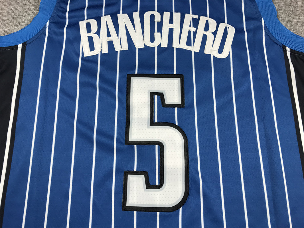Men's Orlando Magic Paolo Banchero #5 2022/23 Royal Swingman Jersey1