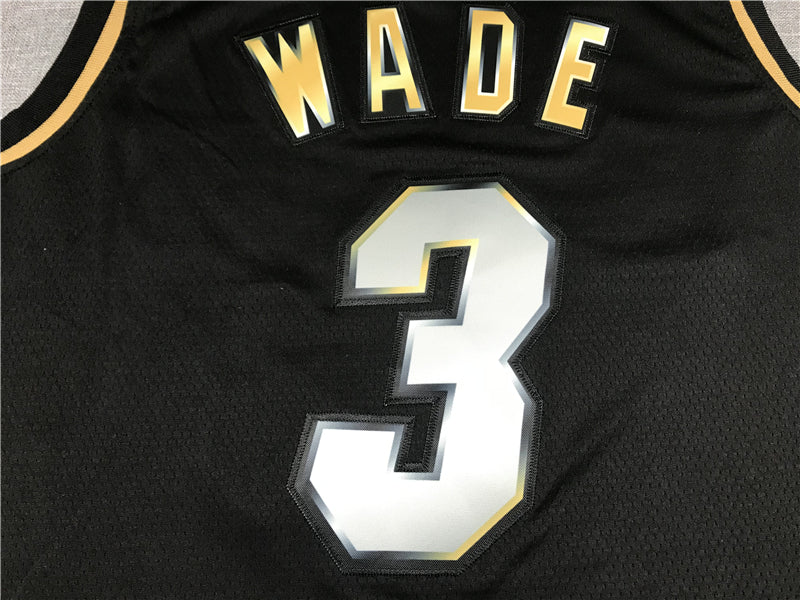 Men's Miami Heat Dwyane Wade #3 NBA Black Swingman Jersey1