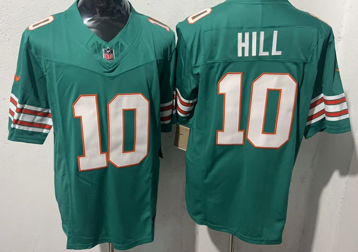 Men's Miami Dolphins Tyreek Hill #10 Aqua Player Game Jersey