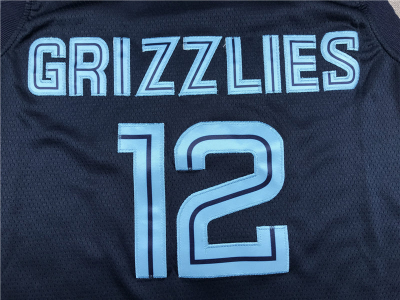 Men's Memphis Grizzlies Ja Morant #12 Navy Replica Fast Break Jersey1