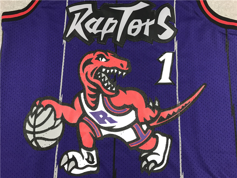 Men's Toronto Raptors Tracy McGrady Purple 1998-99 Hardwood Classics Swingman Jersey1