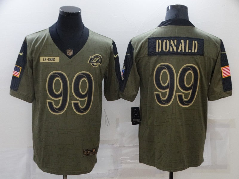 Men's Los Angeles Rams Aaron Donald #99 Brown Game Player Jersey1