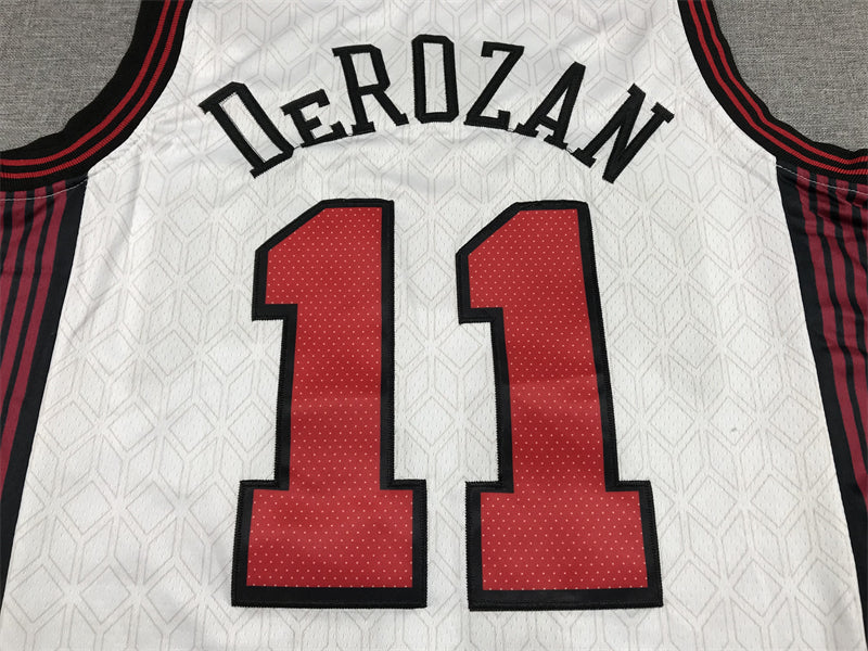 Men's Chicago Bulls DeMar DeRozan #11 White 2022/23 Swingman Jersey1 - City Edition