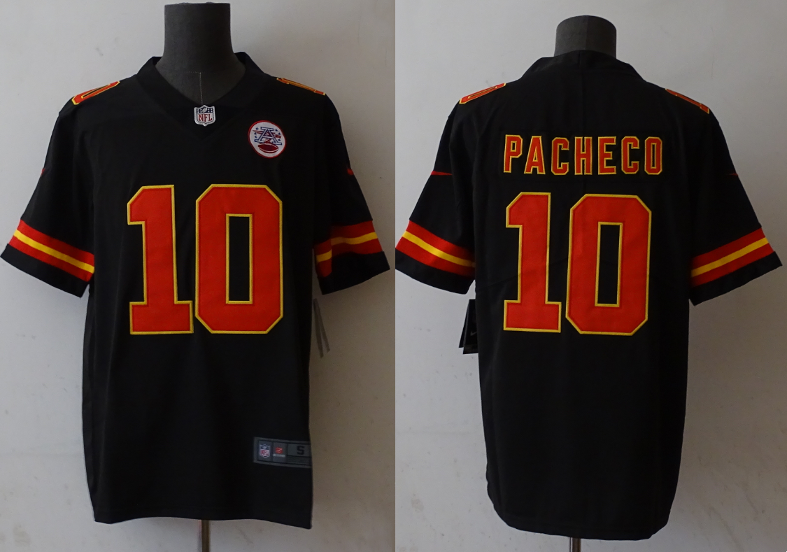 Men's Kansas City Chiefs Isiah Pacheco #10 Black Player Game Jersey