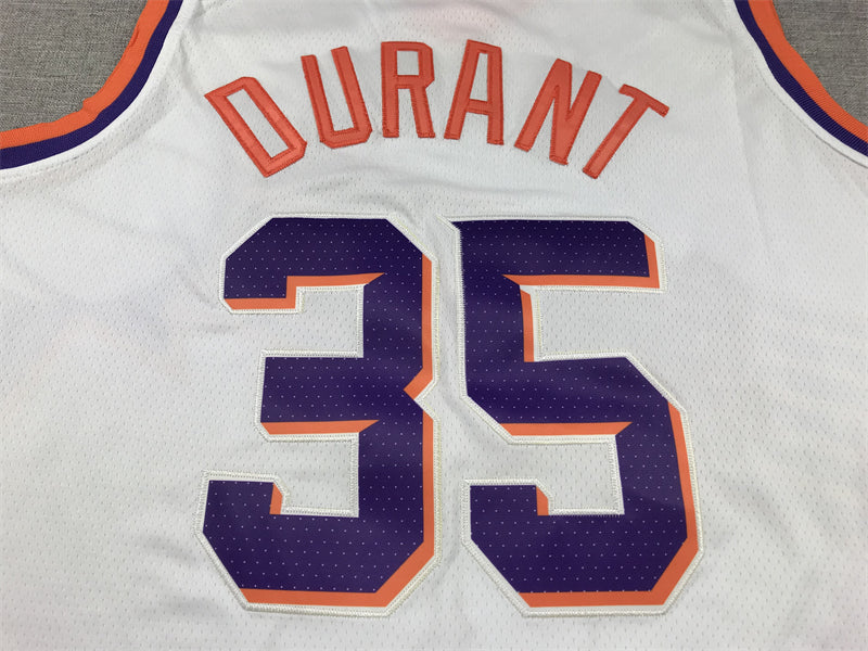 Men's Phoenix Suns Kevin Durant #35 White 2023/24 Fast Break Replica Jersey1 - Association Edition