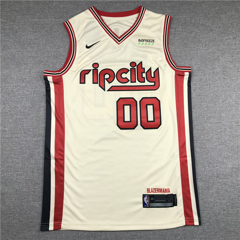 Men's Portland Trail Blazers Carmelo Anthony White Swingman Jersey1 City Edition