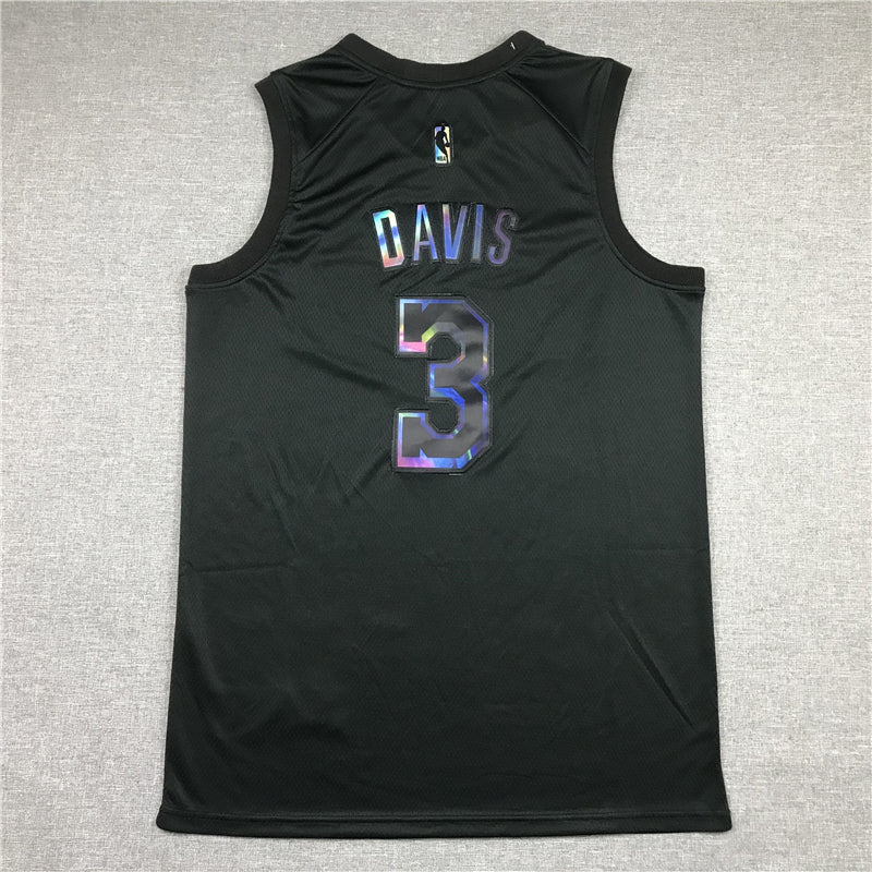 Men's Los Angeles Lakers Anthony Davis #3 Black Swingman Player Jersey1