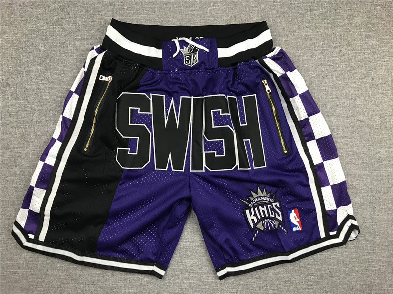 Men's Sacramento Kings SWISH Basketball Shorts1 Purple