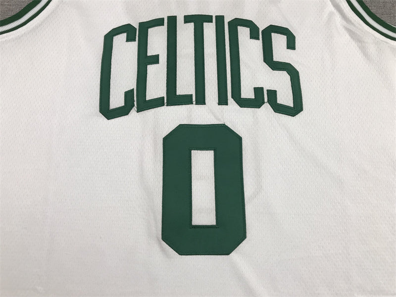 Men's Boston Celtics Jayson Tatum #0 NBA White Swingman Jersey1