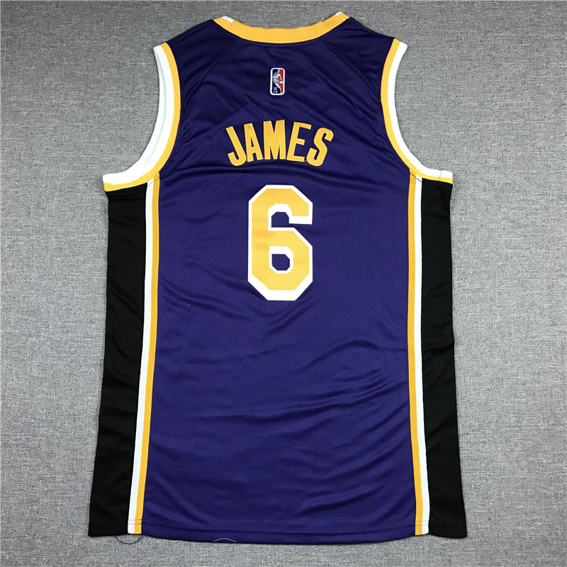 Men's Los Angeles Lakers LeBron James #6 Purple 2022/23 Swingman Player Jersey1