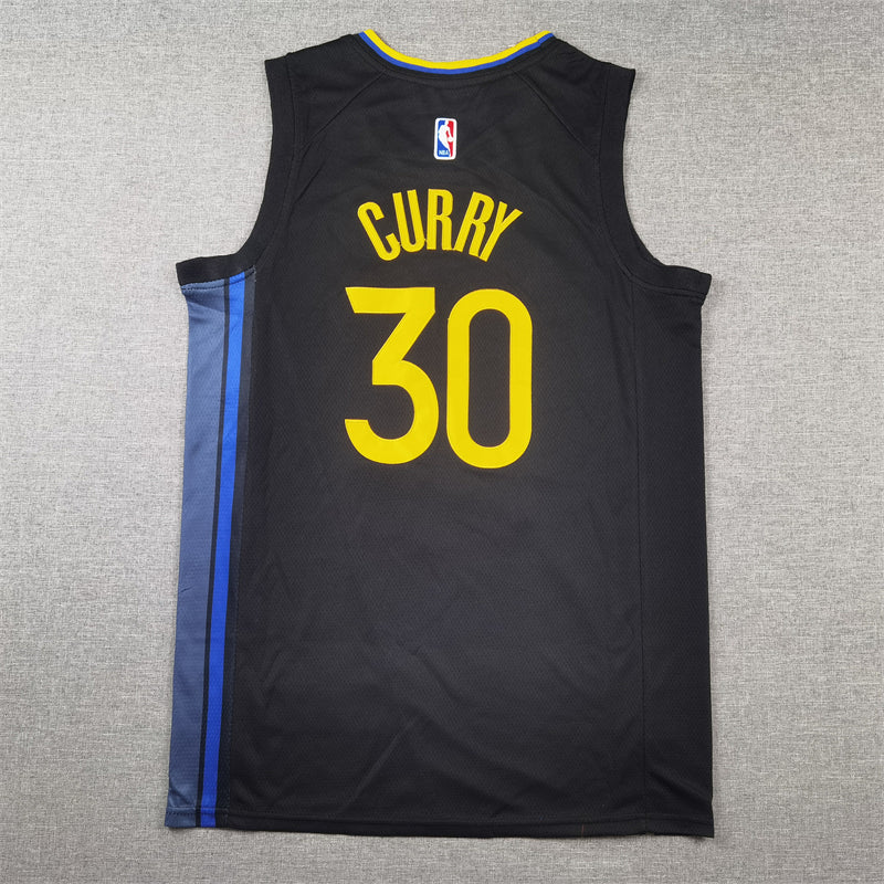 Men's Golden State Warriors Stephen Curry #30 Black 2024/25 Swingman Jersey1 - Statement Edition