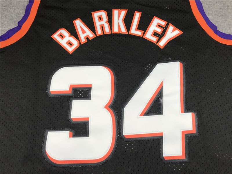 Men's Phoenix Suns Charles Barkley #34 Black 1992-93 Swingman Jersey1
