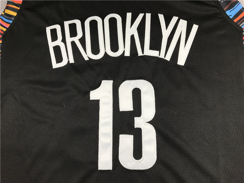 Men's Brooklyn Nets James Harden #13 NBA Black Fashion Jersey1 - City Edition