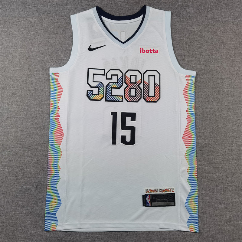 Men's Denver Nuggets Nikola Jokic #15 White 2024/25 Swingman Player Jersey1 - City Edition