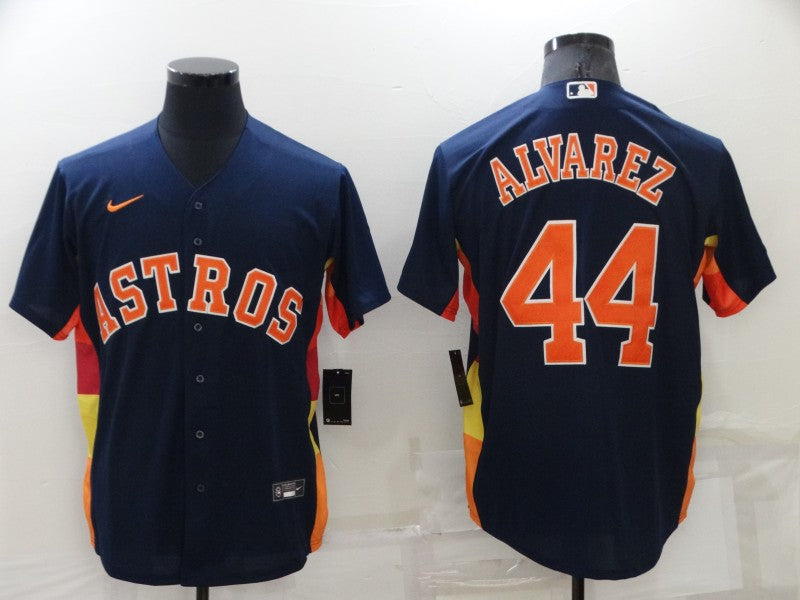 Men's Houston Astros Yordan Alvarez #44 Navy Alternate Replica Player Name Jersey1