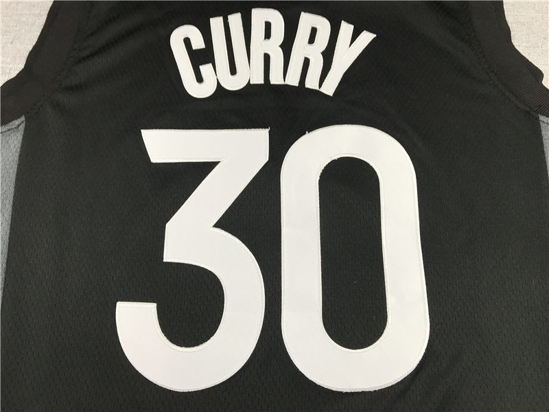 Men's Golden State Warriors Stephen Curry #30 Black Swingman Jersey1