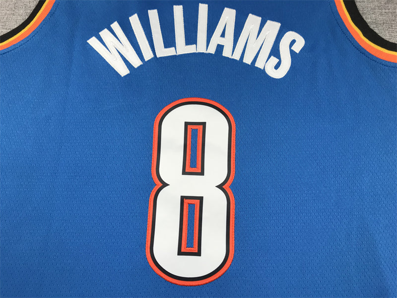 Men's Oklahoma City Thunder Jalen Williams #8 Blue Swingman Jersey1 - Icon Edition