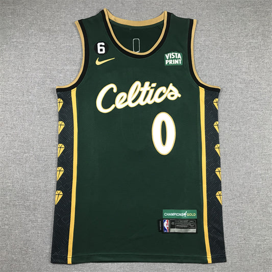 Men's Boston Celtics Jayson Tatum #0 Green 2022/23 Swingman Jersey1 - City Edition