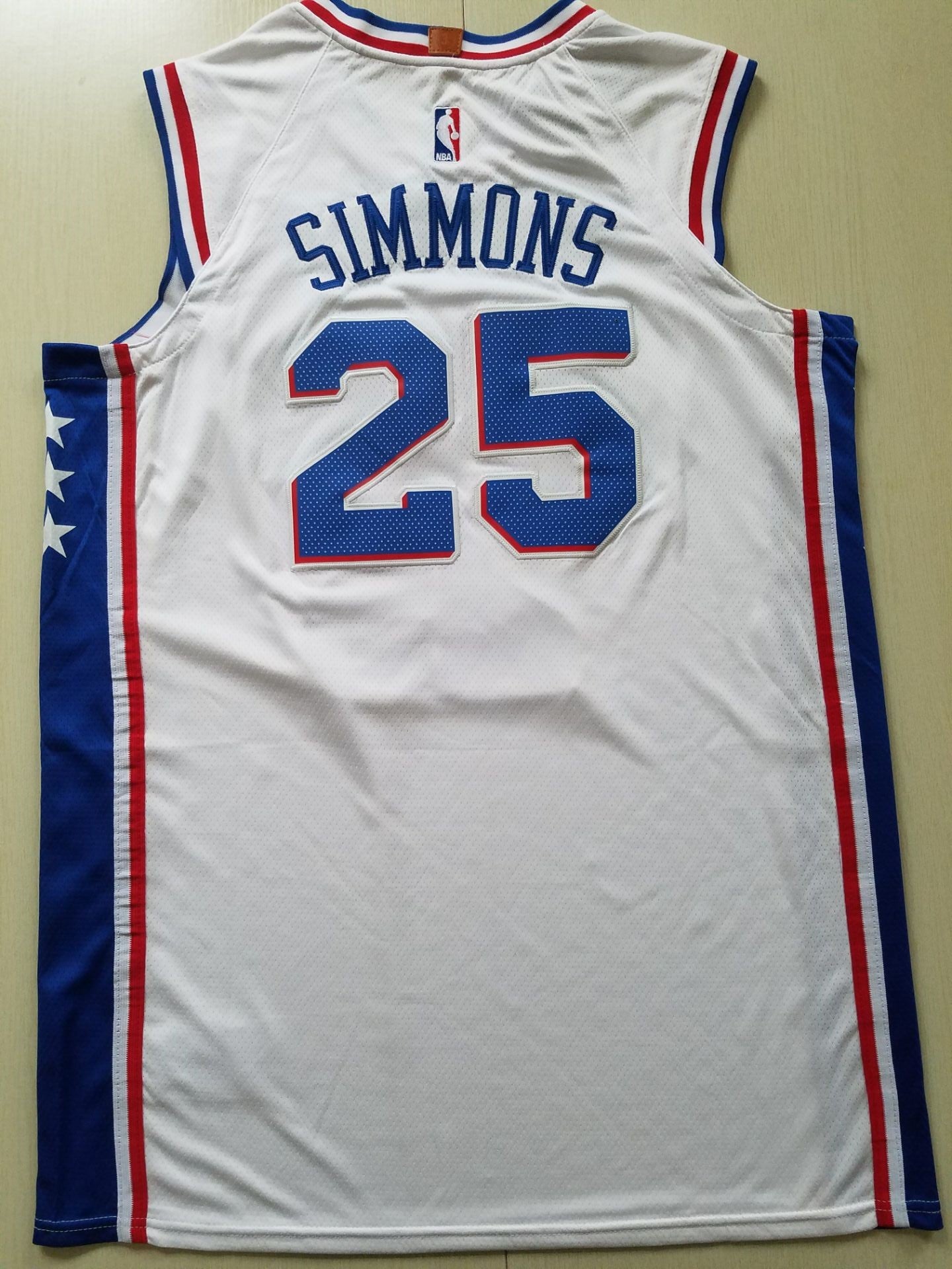 Men's Philadelphia 76ers Ben Simmons #25 White Swingman Jersey1