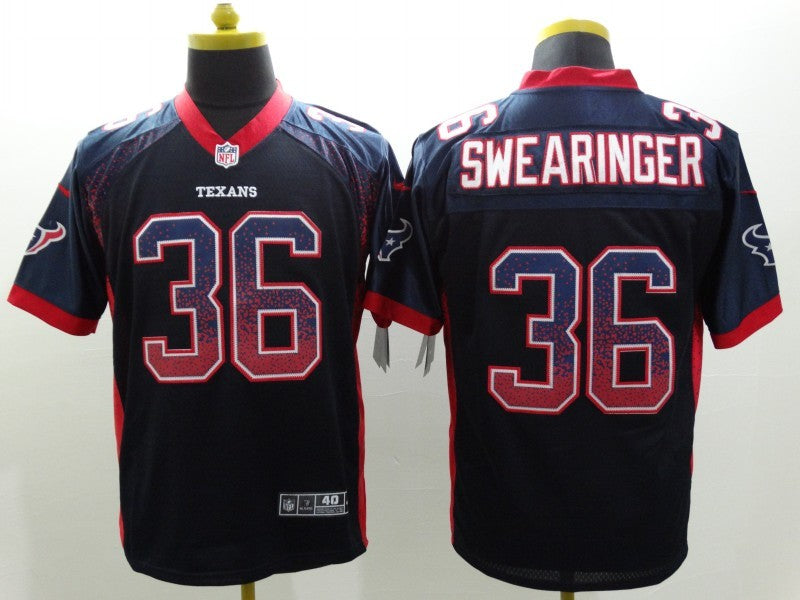 Men's Houston Texans D. J. Swearinger #36 Navy Game Jersey1
