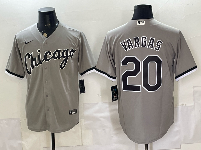 Men's Chicago White Sox Miguel Vargas #20 Gray Replica Player Jersey
