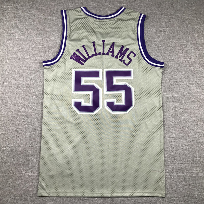 Men's Sacramento Kings Jason Williams #55 Gray 2000/01 Hardwood Classics Swingman Jersey1
