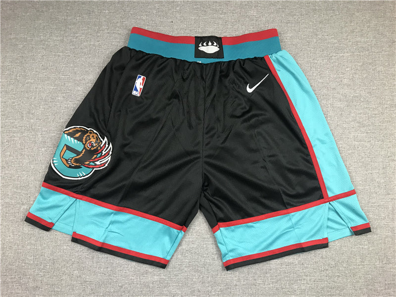 Men's Memphis Grizzlies Black/Turquoise Basketball Shorts1