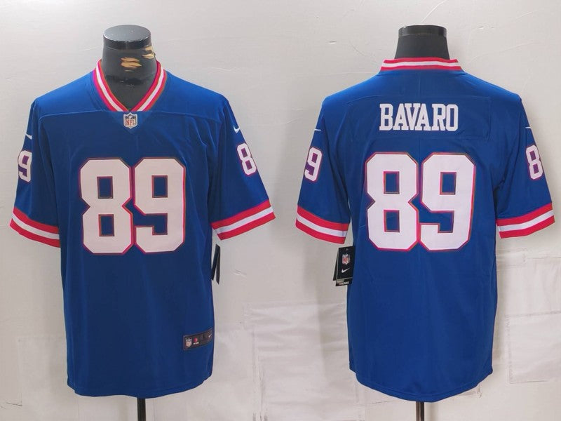 Men's New York Giants Mark Bavaro #89 Royal Classic Game Player Jersey1