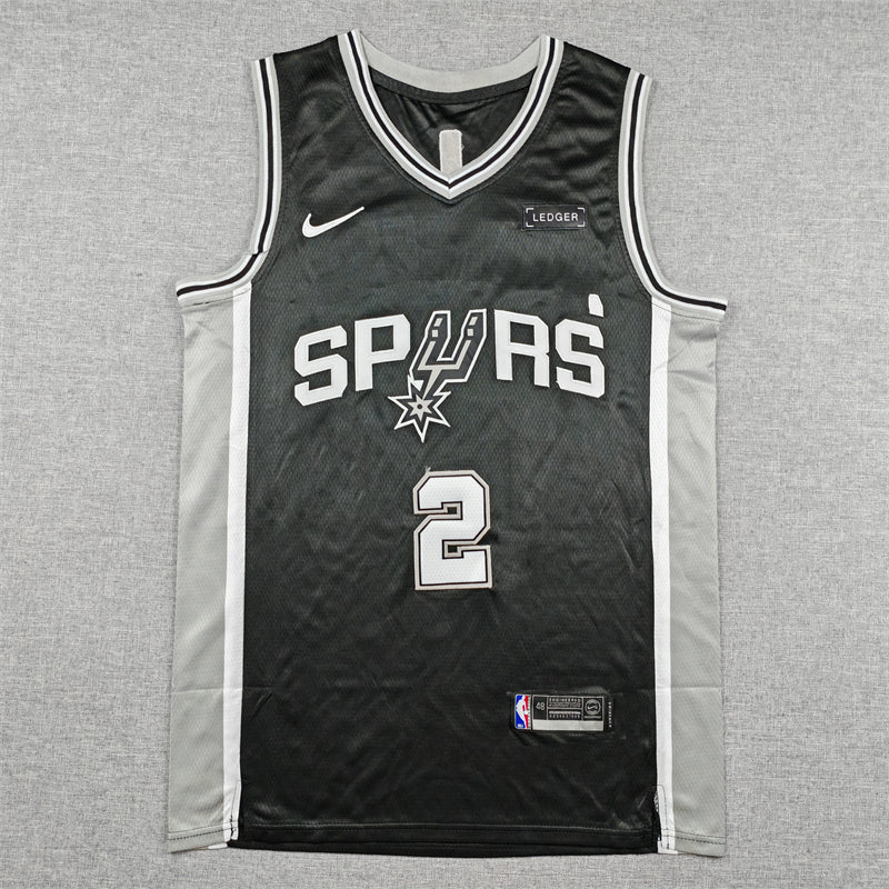 Men's San Antonio Spurs Dylan Harper #2 Black Swingman Jersey - Icon Edition