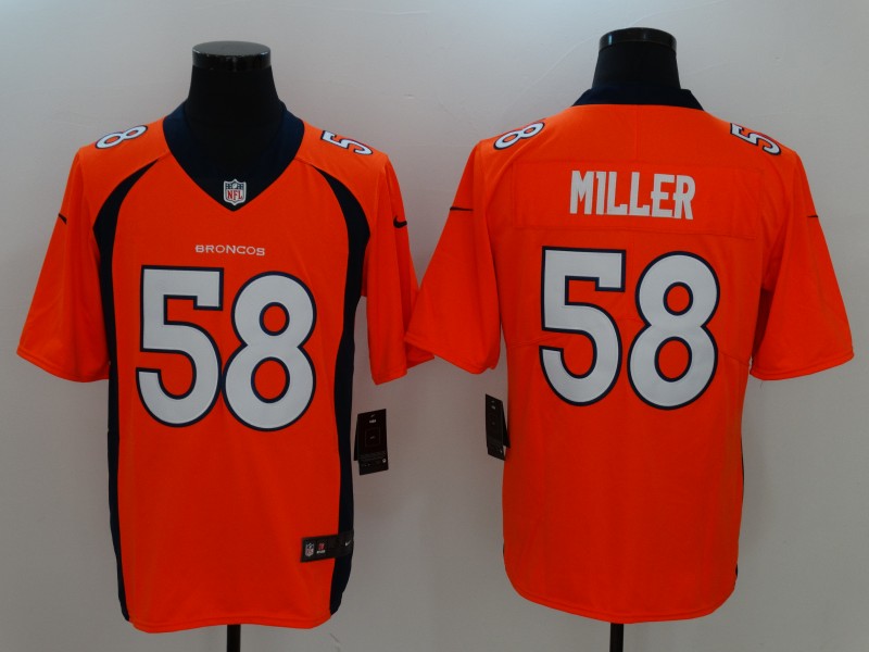 Men's Denver Broncos Von Miller #58 Orange Game Jersey1