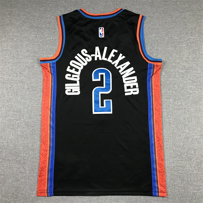 Men's Oklahoma City Thunder Shai Gilgeous-Alexander #2 Anthracite 2022/23 Fastbreak Jersey1 - City Edition