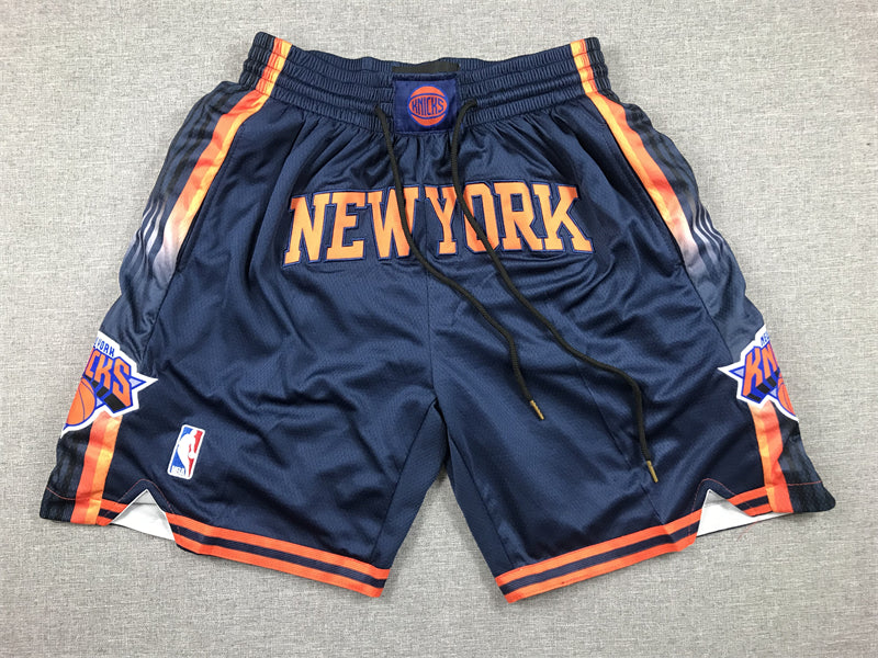 Men's New York Knicks Navy Statement Edition Pocket Shorts2