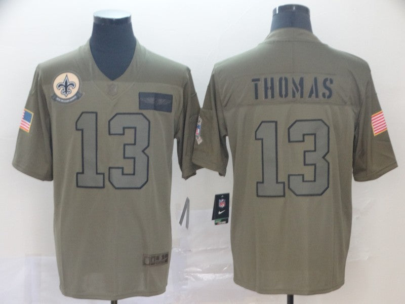 Men's New Orleans Saints Michael Thomas #13 Brown Game Jersey1