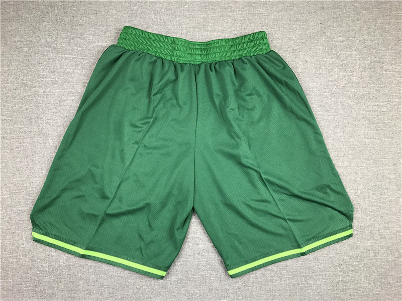 Men's Boston Celtics Green Basketball Retro Shorts1