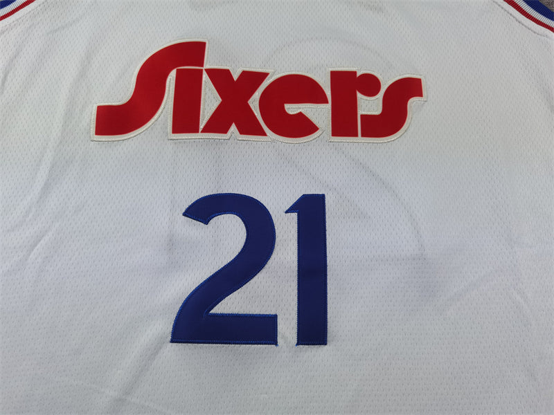 Men's Philadelphia 76ers Joel Embiid #21 White 2024/25 Swingman Player Jersey1 - City Edition